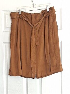 Banana Repulic Dark Tan Brown High Waist Knee Length Shorts